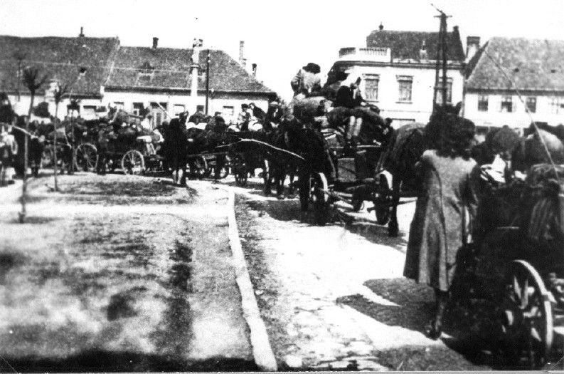 Jews being deported from Senec, Slovakia